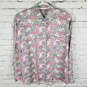 VINTAGE | Ever Blue long sleeve button up shirt